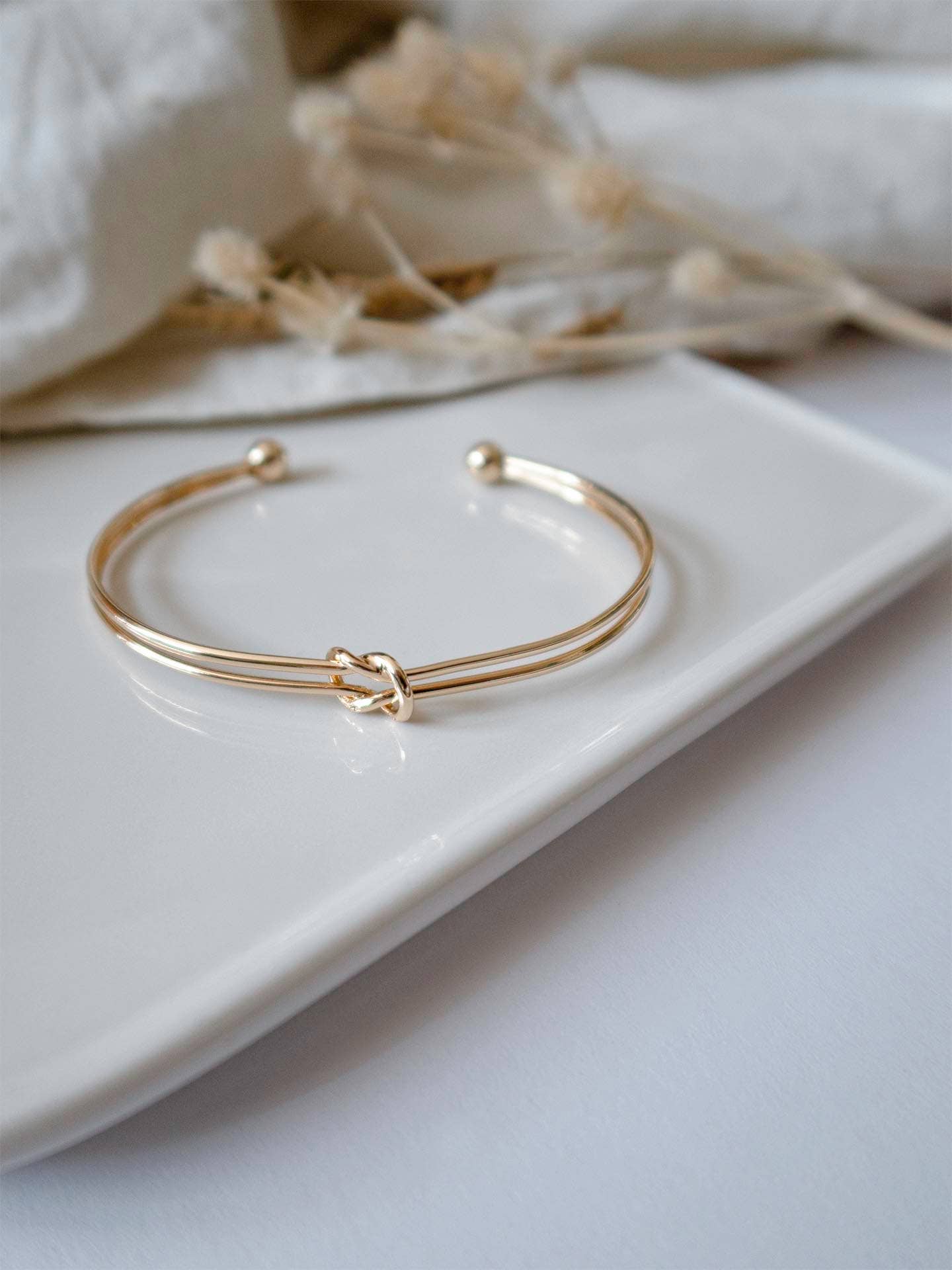 Double Knot Bangle | Silver