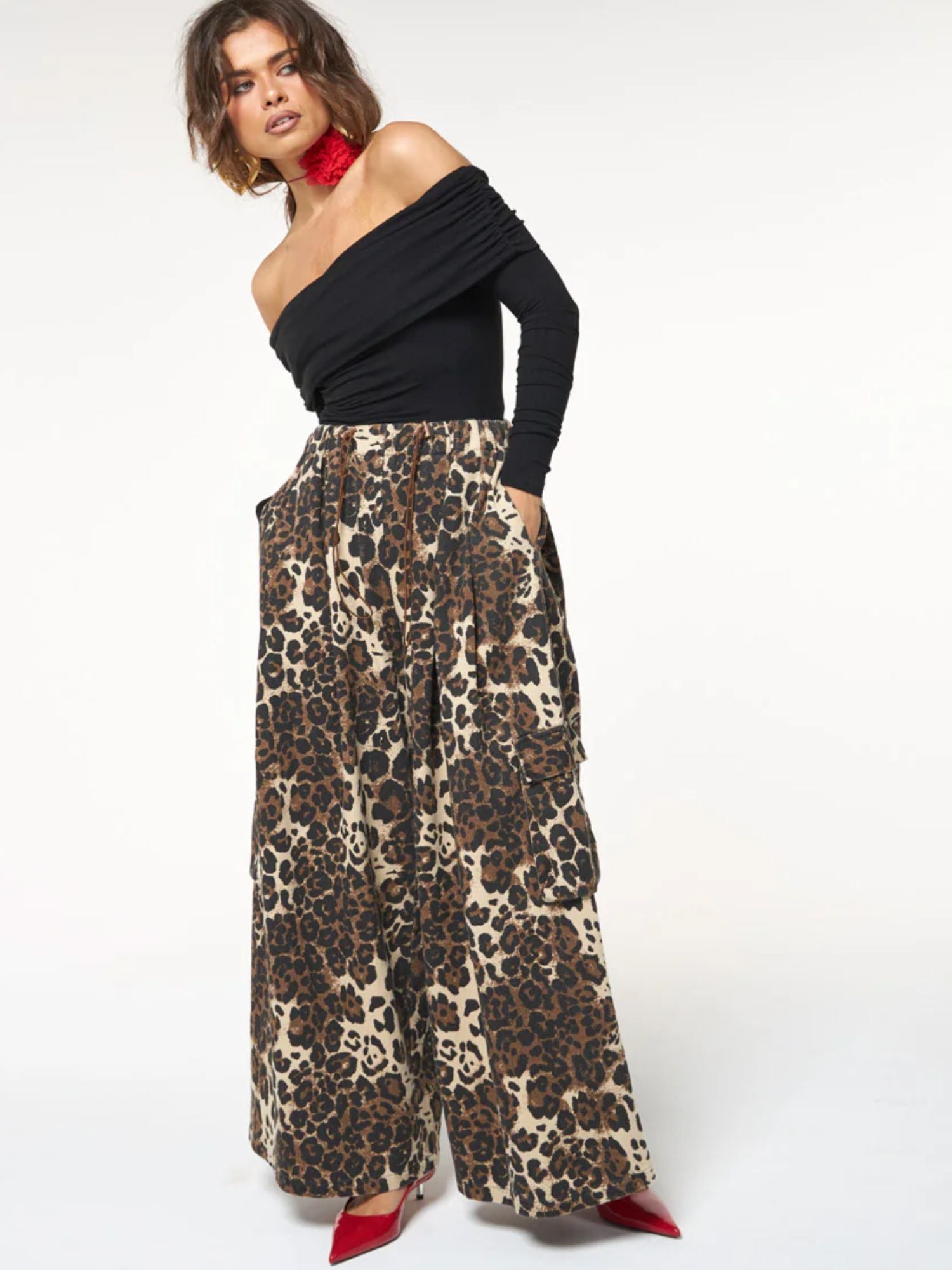 Laboheme Girls Ezra Pant | Leopard Denim