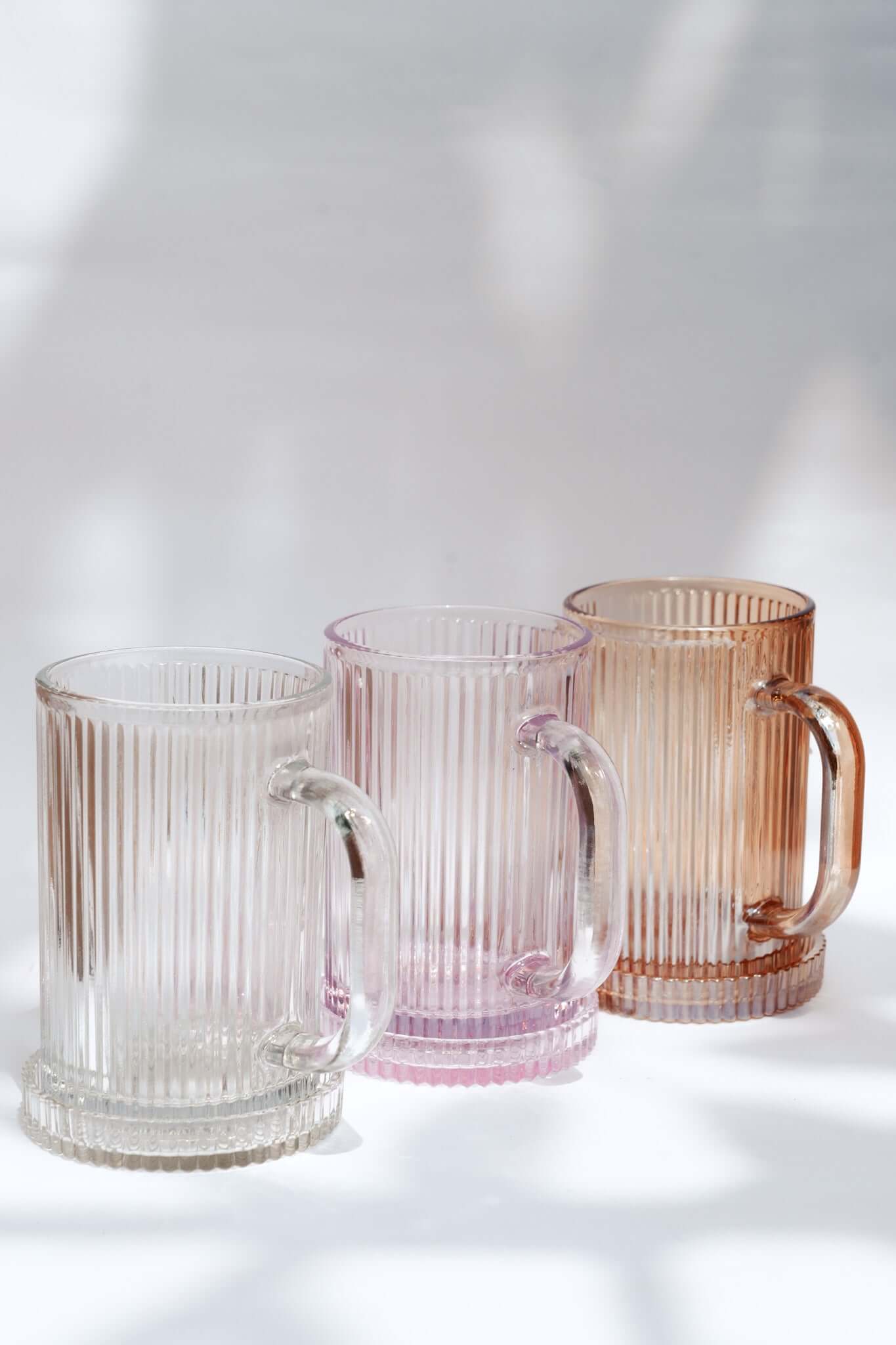 THE HARLEE GLASS MUGS: Pink