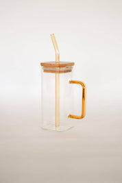 The Catalina Glass Mug + Straw | Mocha