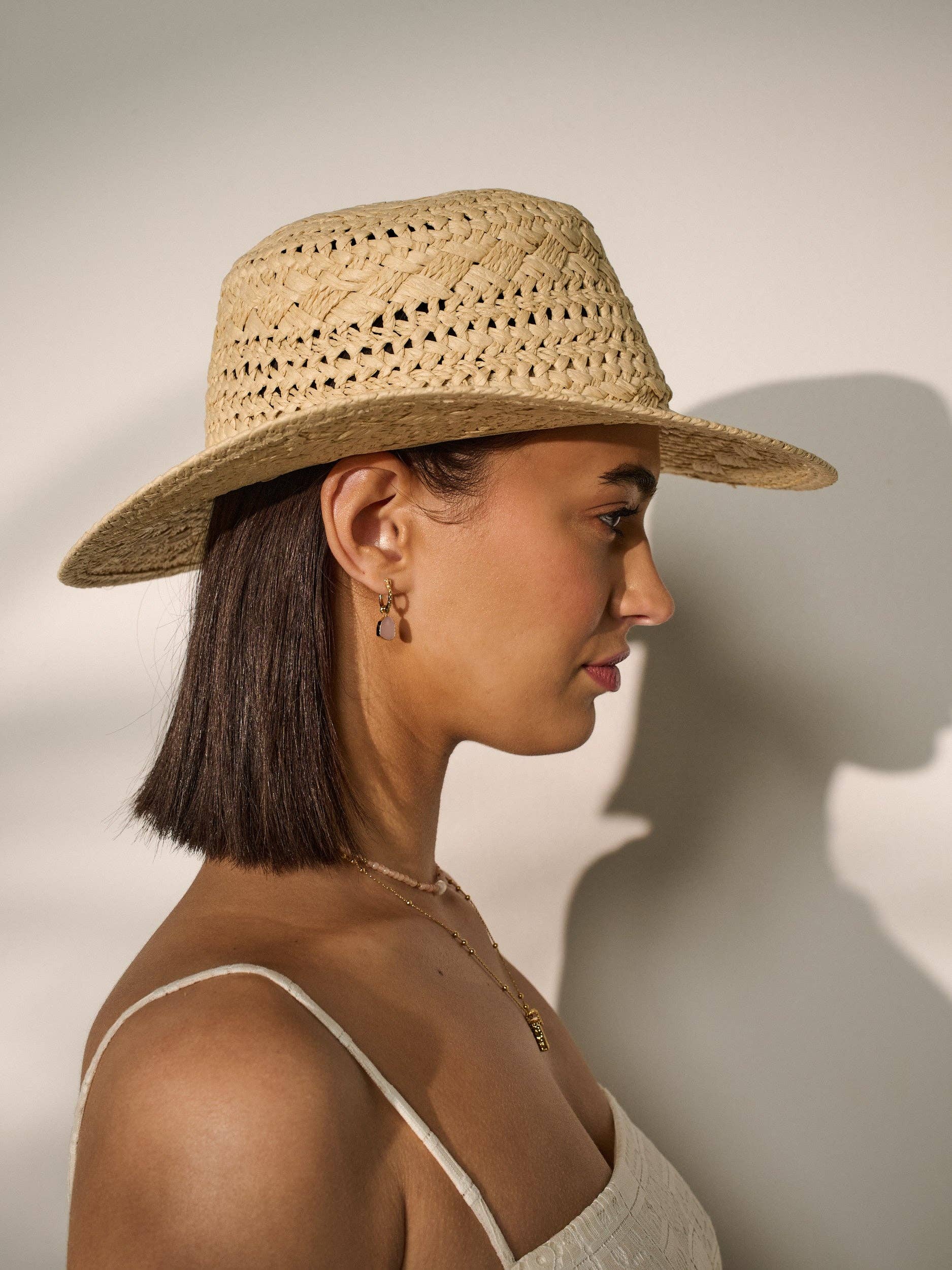 Joyce Straw Hat in Beige