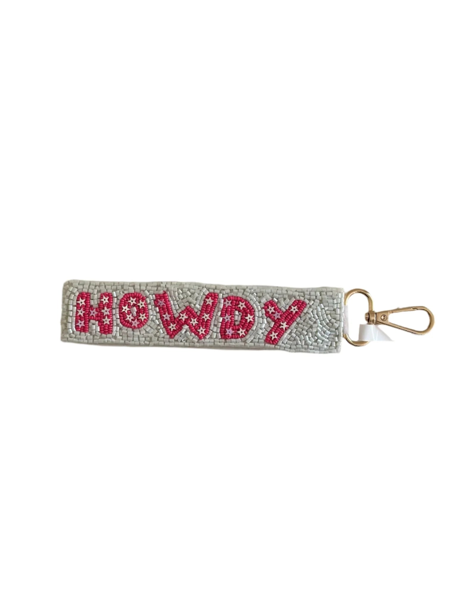 Howdy Beaded Keychain