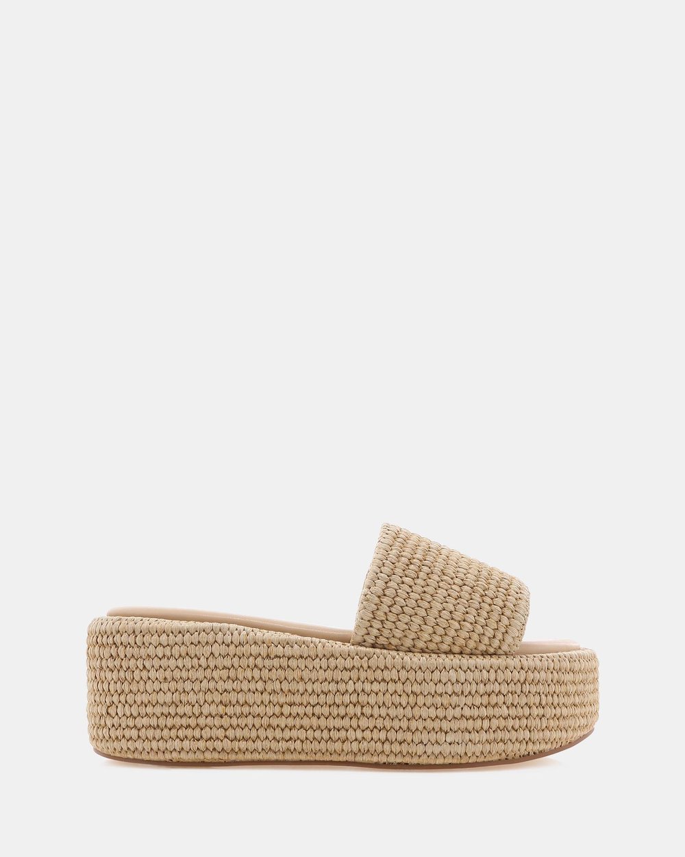 Billini Zabella Platform Slide | Natural Raffia