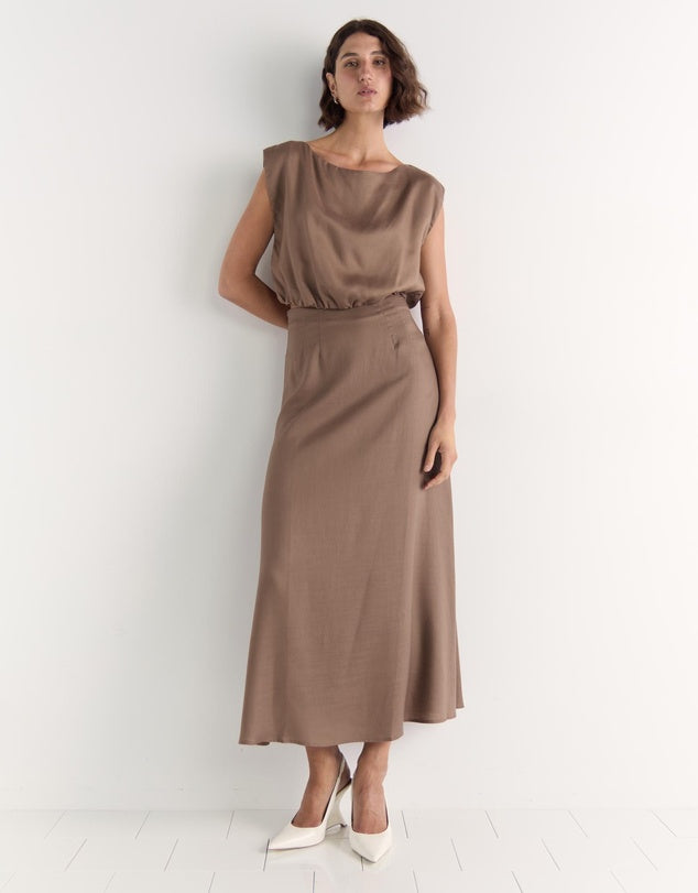 Staple The Label - Willa Midi Skirt | Truffle