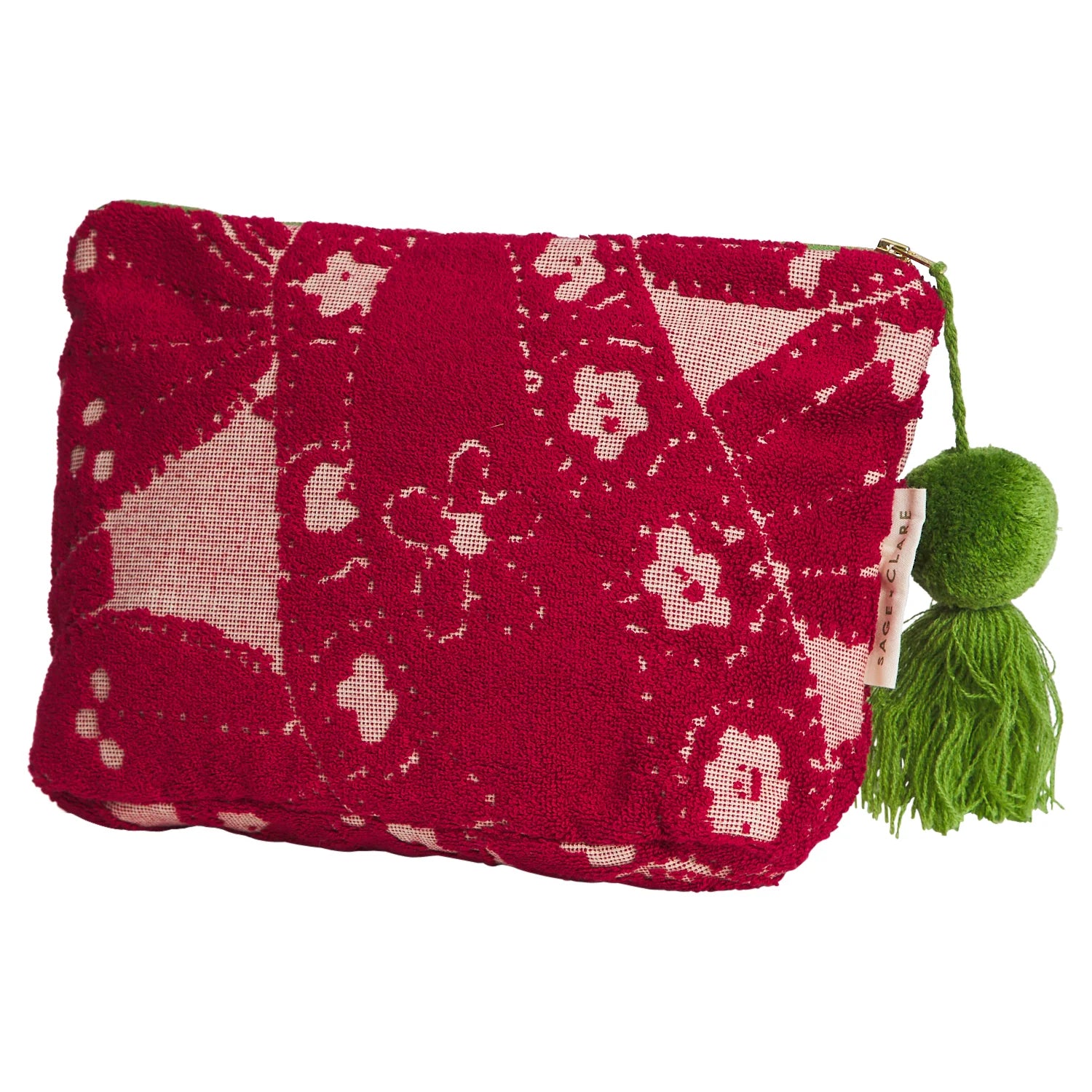 Lucia Terry Pouch Large | Crimson