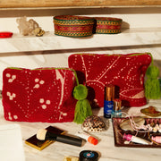 Lucia Terry Pouch Large | Crimson