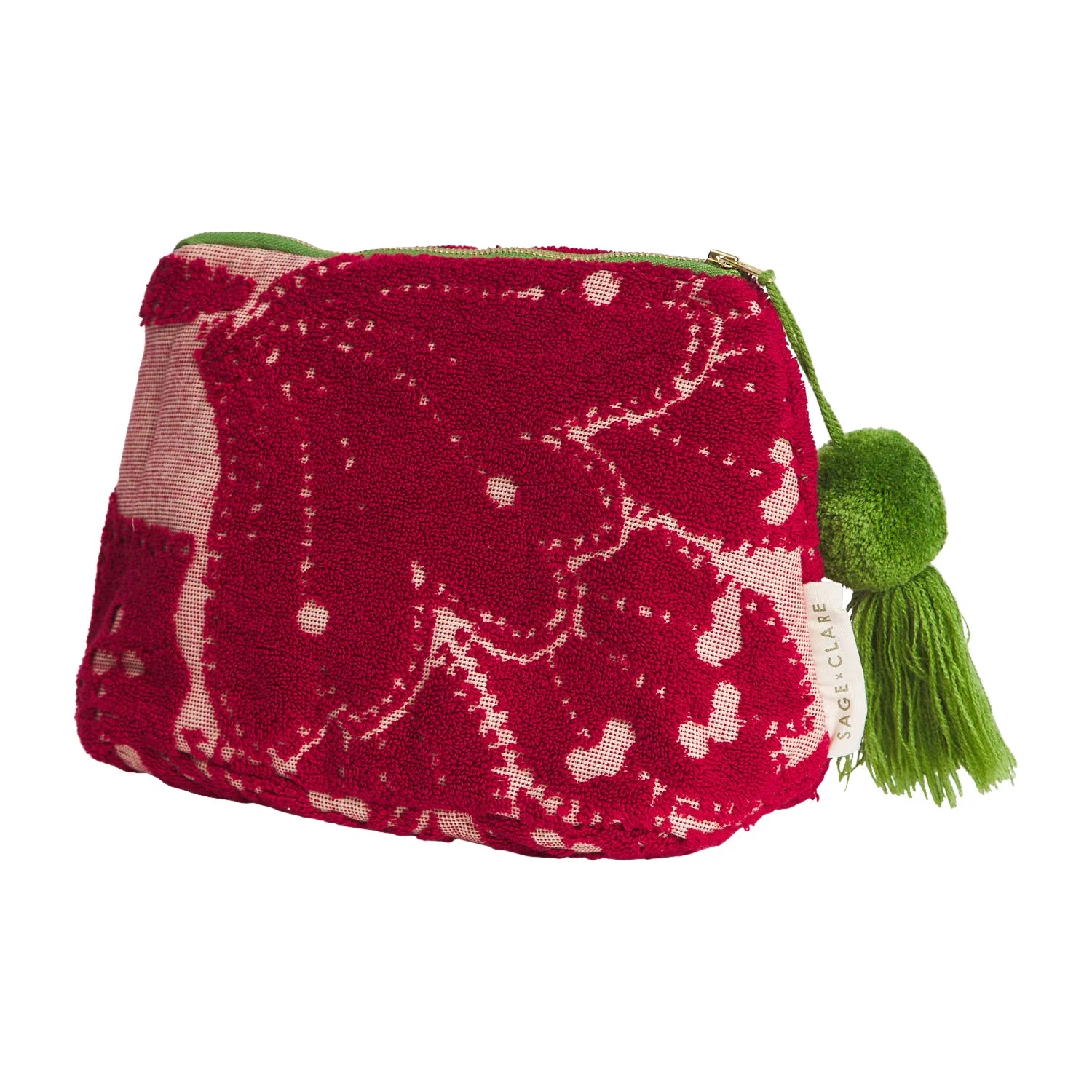 Lucia Terry Pouch Large | Crimson