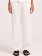 Lounge Linen Pant | White