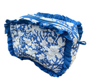 Blue Frill Cosmetic Bag