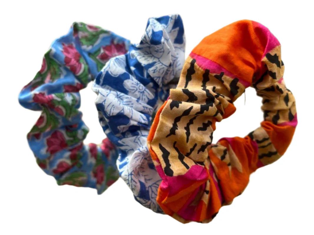 Cotton Scrunchie Set Of 3