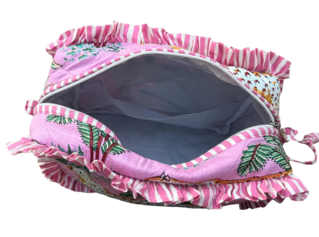 Pink Frill Cosmetic Bag