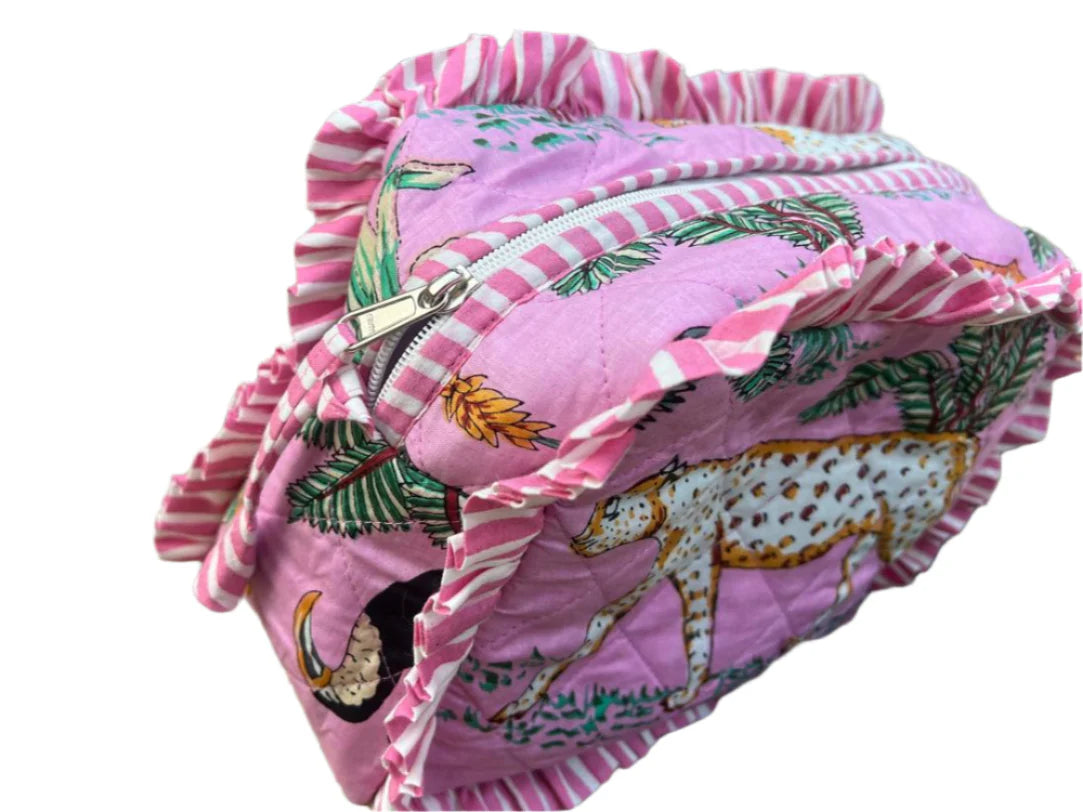 Pink Frill Cosmetic Bag