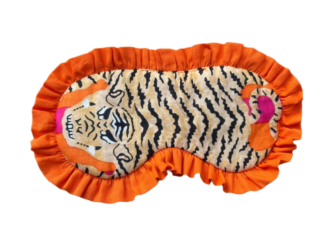 Orange & Pink Tiger Eye Mask