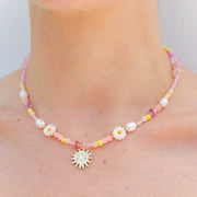 Peach Sun Necklace