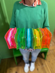 Neon Cosmetic Zip Bag | Orange