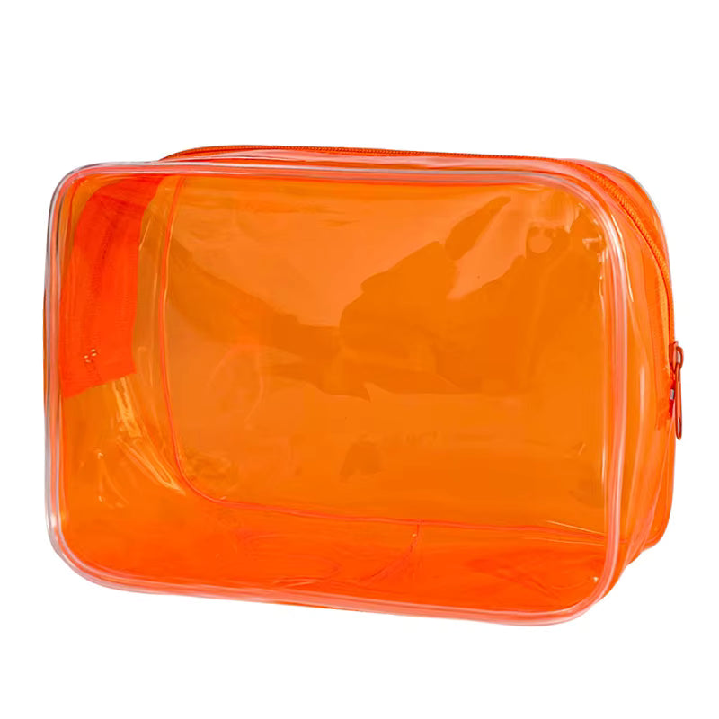 Neon Cosmetic Zip Bag | Orange