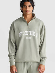 College Logo Quarter Zip | Olive