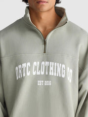 College Logo Quarter Zip | Olive