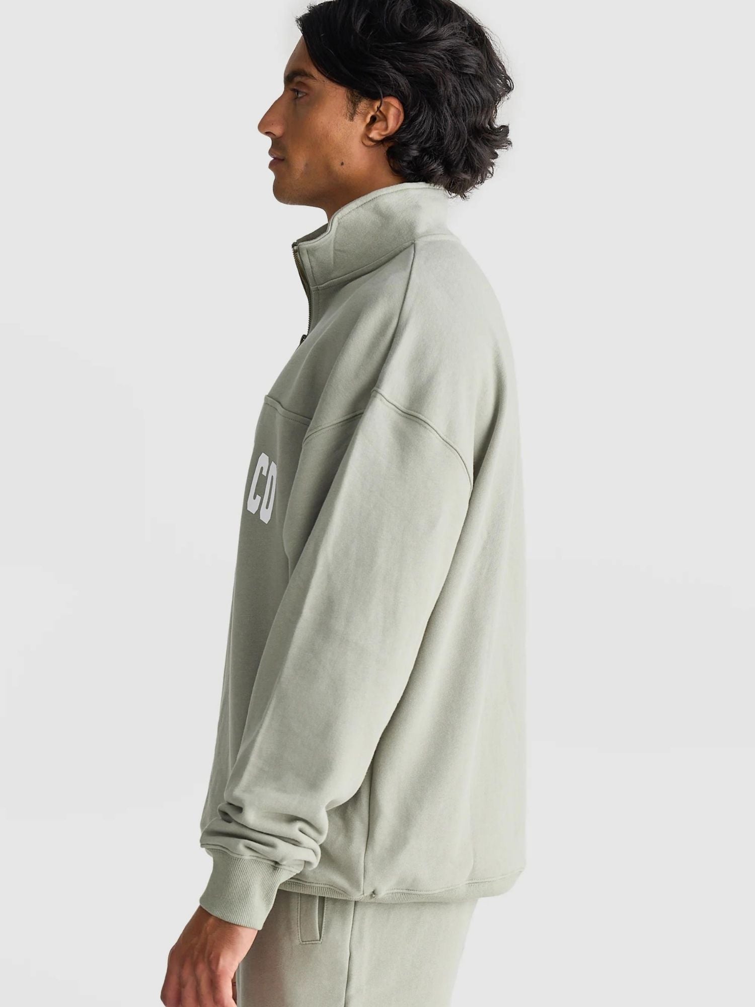 College Logo Quarter Zip | Olive