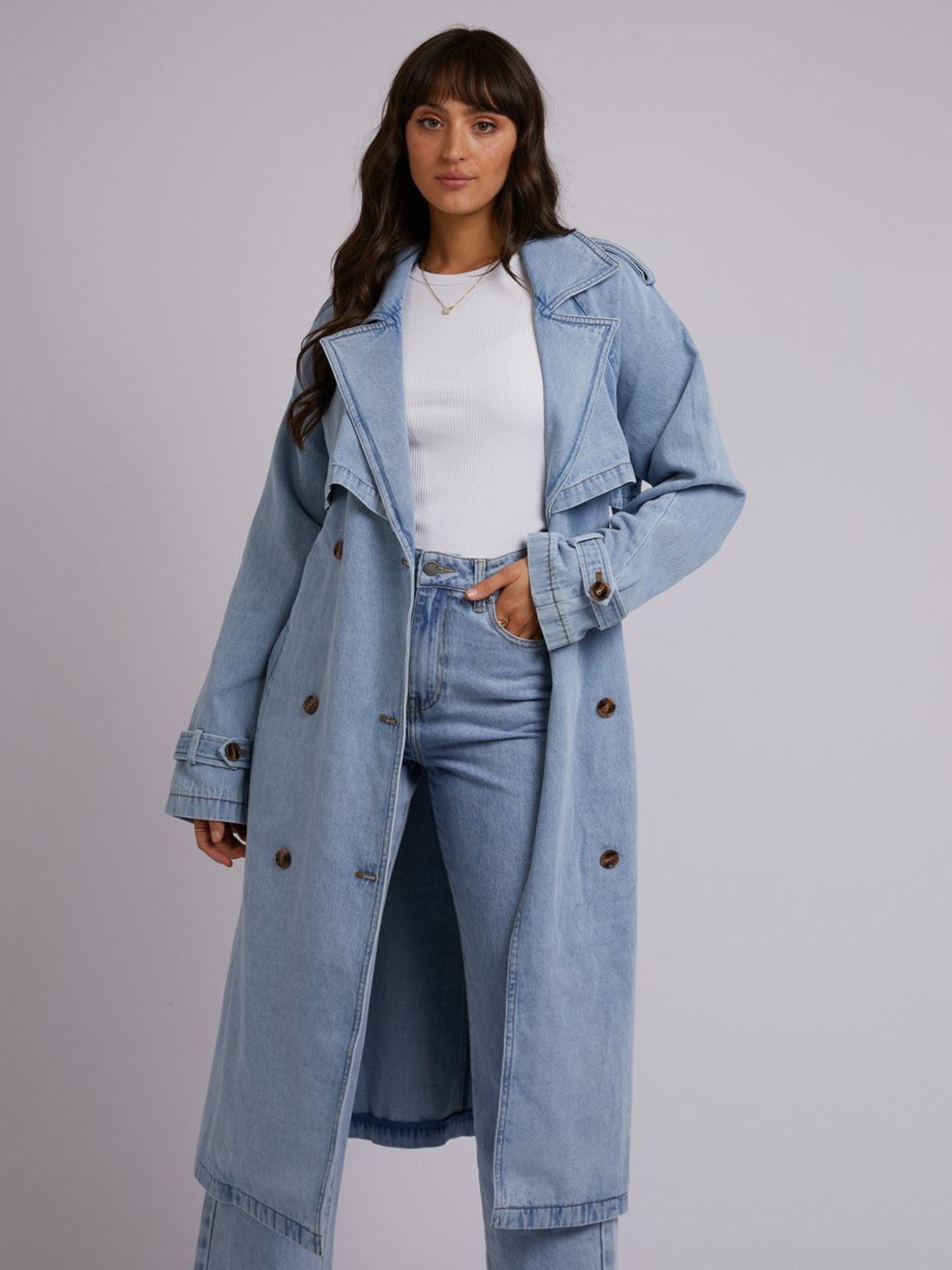 Rio Trench Coat | Denim