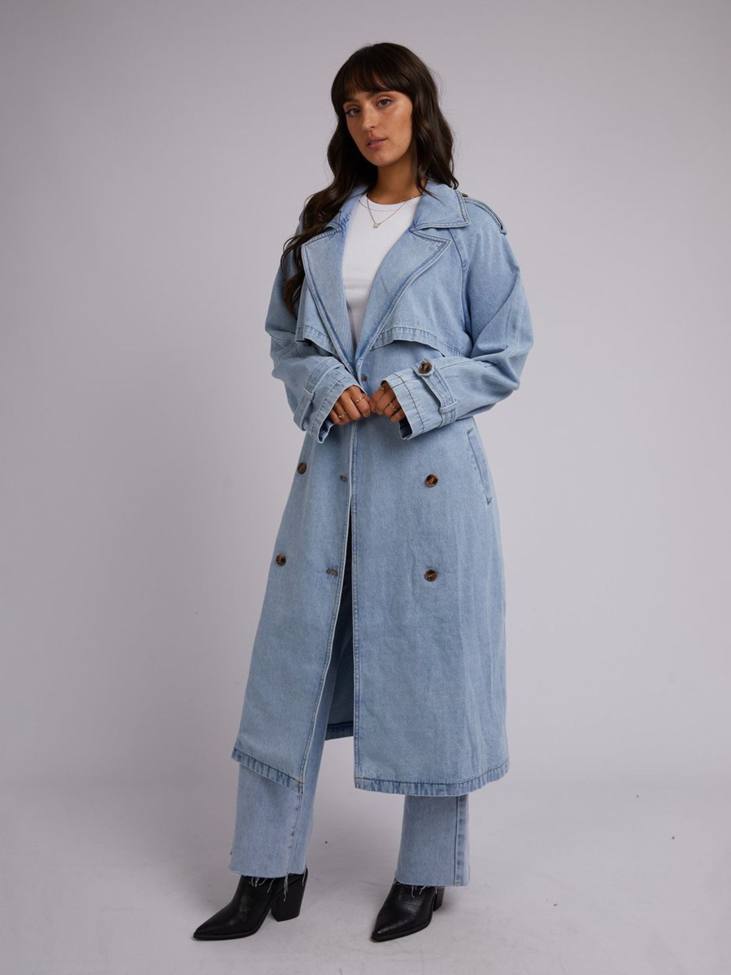 Rio Trench Coat | Denim