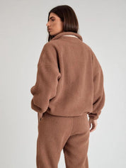 Teddy Fleece Jacket | Chocolate