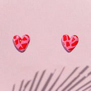 Terrazzo Heart Studs