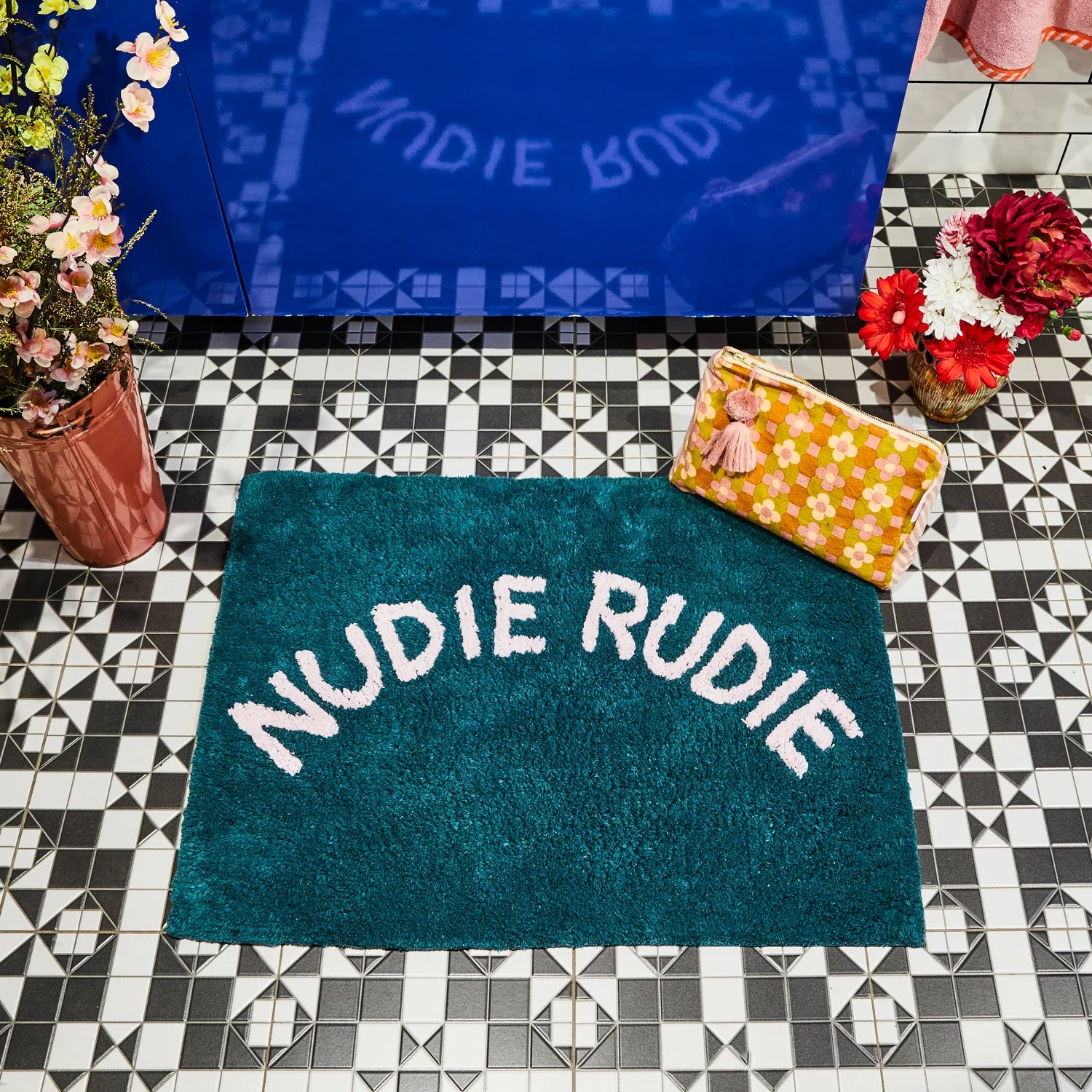 Sage & Clare- Tula Nudie Rudie Bath Mat | Peacock