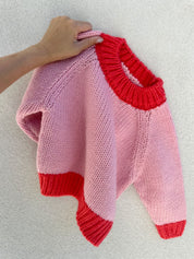 Willa Contrast Knit | Pink/Red