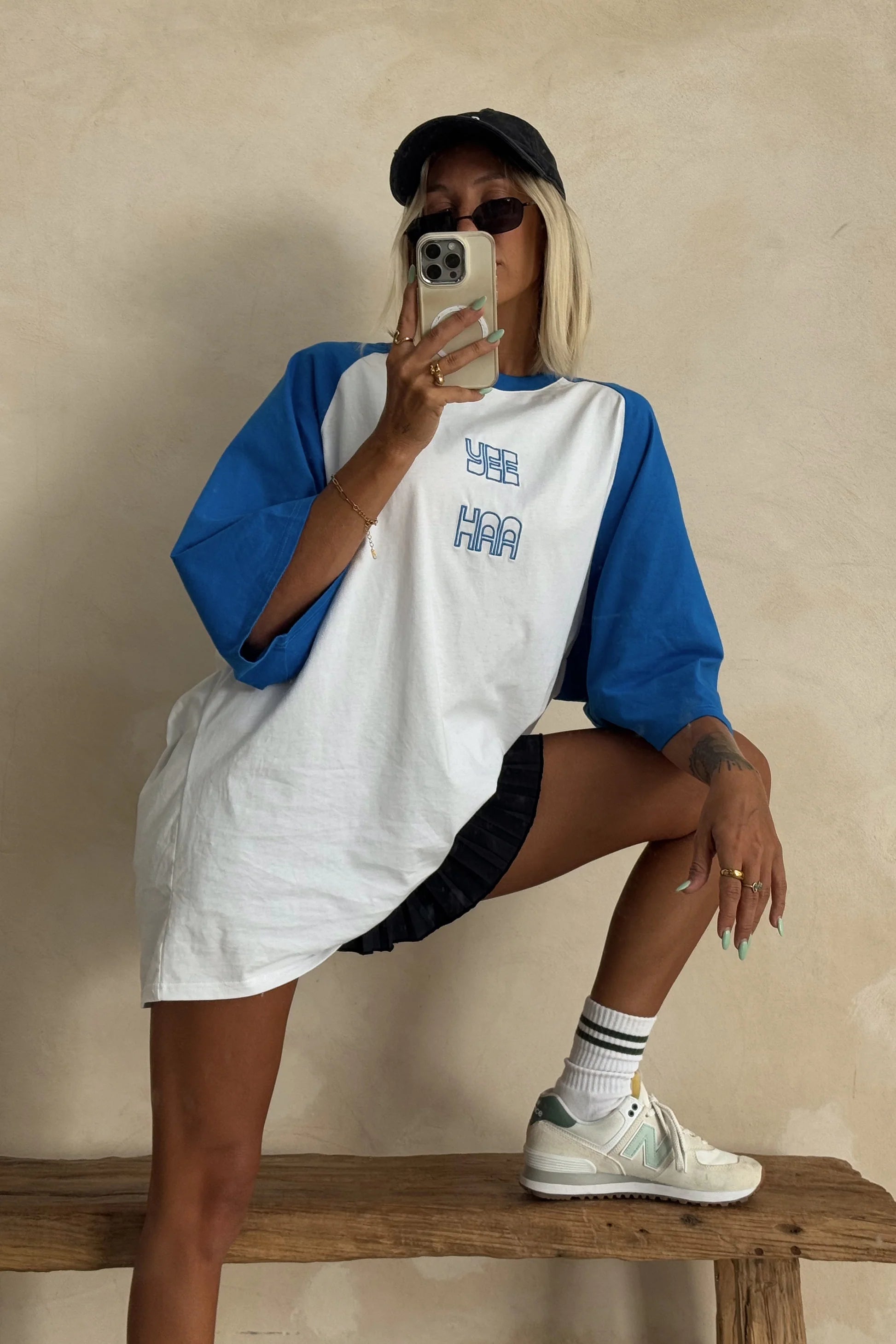 Yee Haw Raglan Tee Shirt | Blue