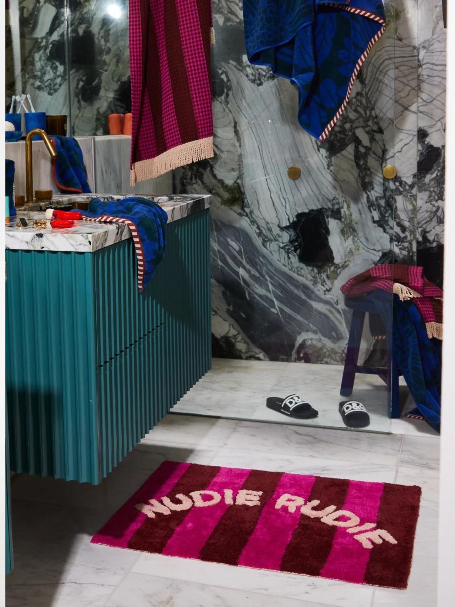 Zelia Nudie Rudie Bath Mat | Bougainvillea