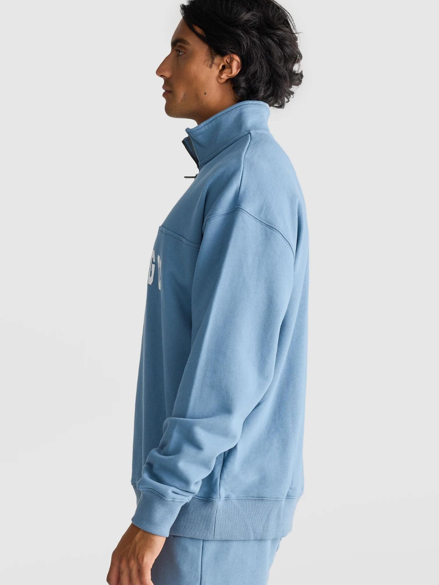 College Logo Quarter Zip | Pacific Blue