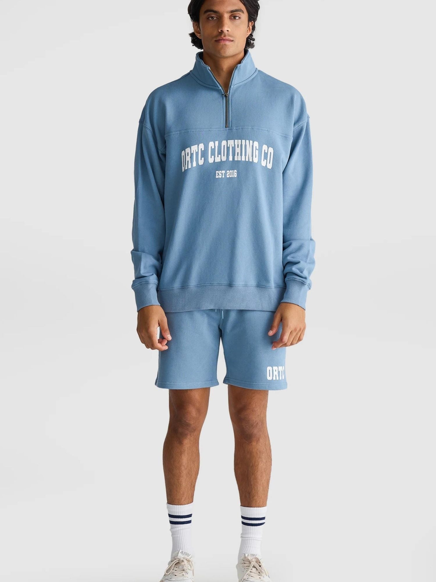 College Logo Quarter Zip | Pacific Blue