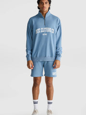 College Logo Quarter Zip | Pacific Blue