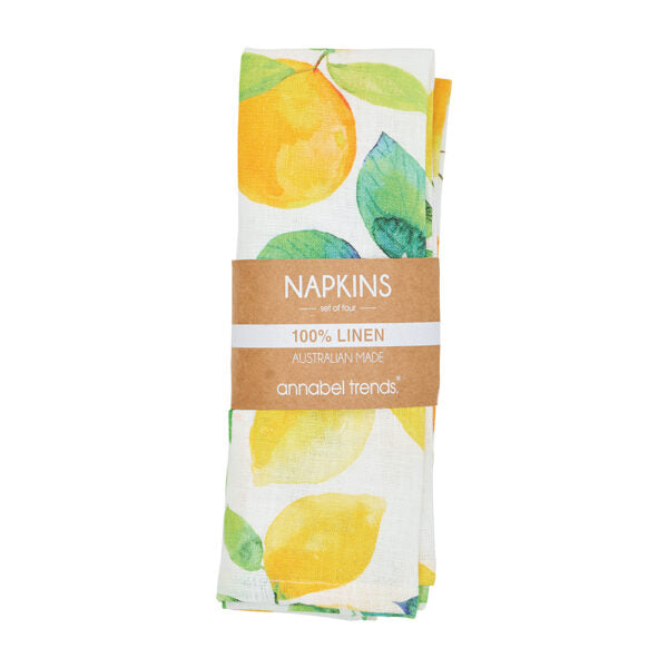 Annabel Trends- Linen Napkin Set Amalfi Citrus