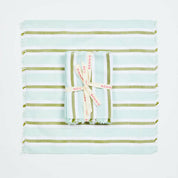 Bonnie & Neil- Woven Stripe Napkins in Mint Set/6