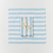 Bonnie & Neil- Woven Stripe Powder Blue Napkins Set of 6
