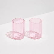 Fazeek Wave Glass Set Of 2 | Pink